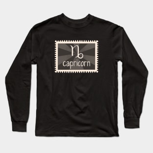 Capricorn Zodiac Sign Stamp Long Sleeve T-Shirt